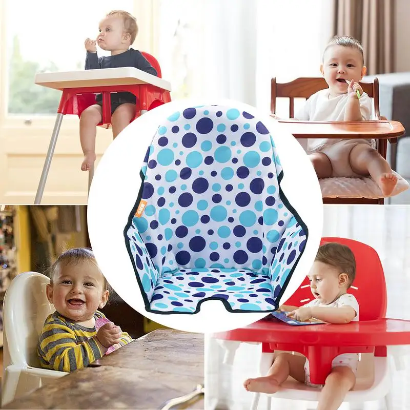 High Chair Cushion Oxford Cloth Seat Cover Soft Washable Chair Cushion Foldable High Chair Accessories For High Chair