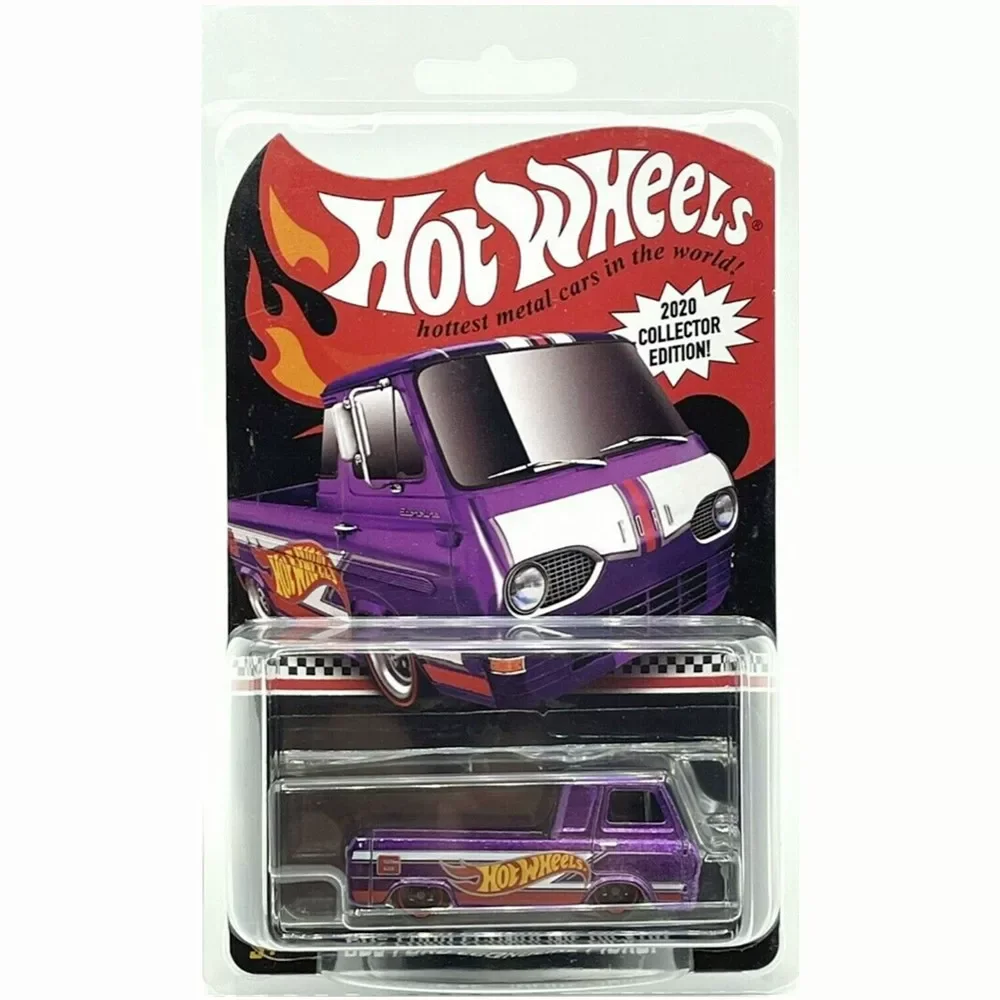 Coche Original Hot Wheels 60 FORD ECONOLINE PICKUP, juguetes para niños, modelo de Metal de edición de coleccionista 1/64, regalo de cumpleaños, 2020