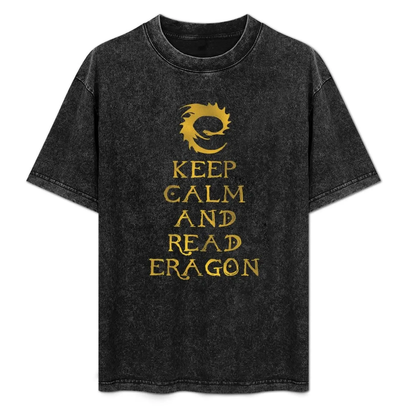 

Keep calm and read Eragon (золотой текст) футболка уличная одежда футболки аниме футболка кавайная одежда мужские однотонные футболки 2025 новая модель
