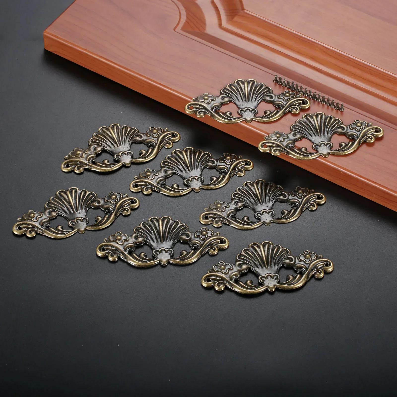 8Pcs Antique Bronze Jewelry Wooden Box Decorative Protector Brackets Album Embellishment Scrapbook Corner Protection Guard Cover