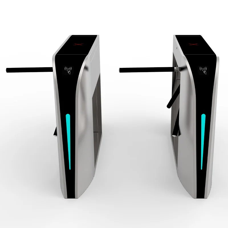 Entrance Exit Tcp IP QR Code Semi-automatic Security  Biometric Tripod Turnstile Zento Fingerprint Reader Access Control System
