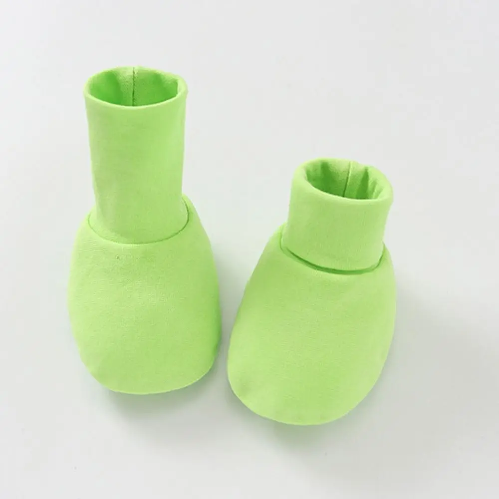 3pcs/ Set Solid Color Mittens Socks Hat Cap Monolayer Stretchy Cap Gloves Foot Cover Letter Embroidery Cotton Accessories view 4