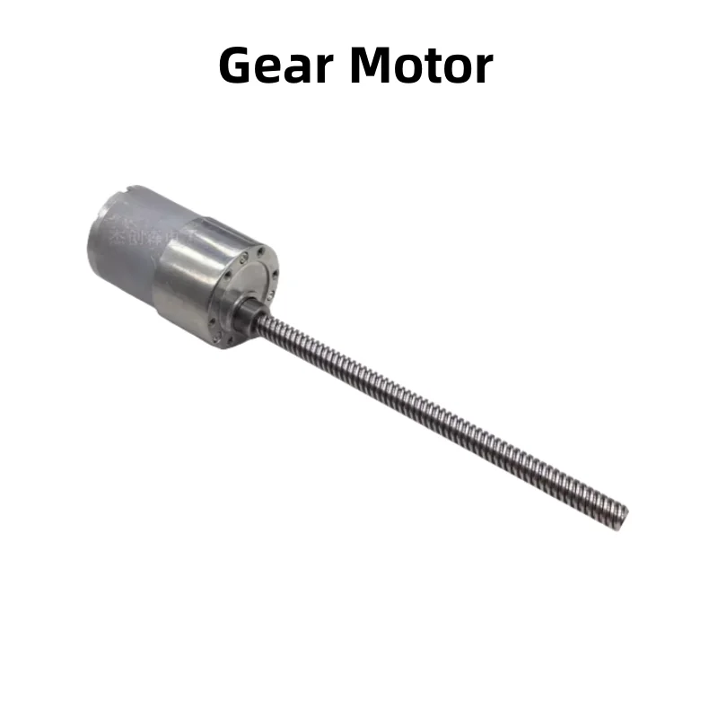 3530 DC Gear Motor, 12V/24V Small Motor With Threaded Screw Shaft, Metal Gears, Low Speed And High Torque