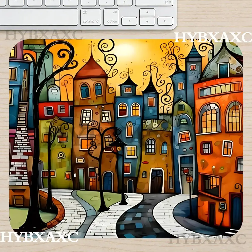 

HYBXAXC Colorful Fairytale Town Game Mouse Pad Desk Mat for Office or Home, Modern for Work Setup, Computer Accessories