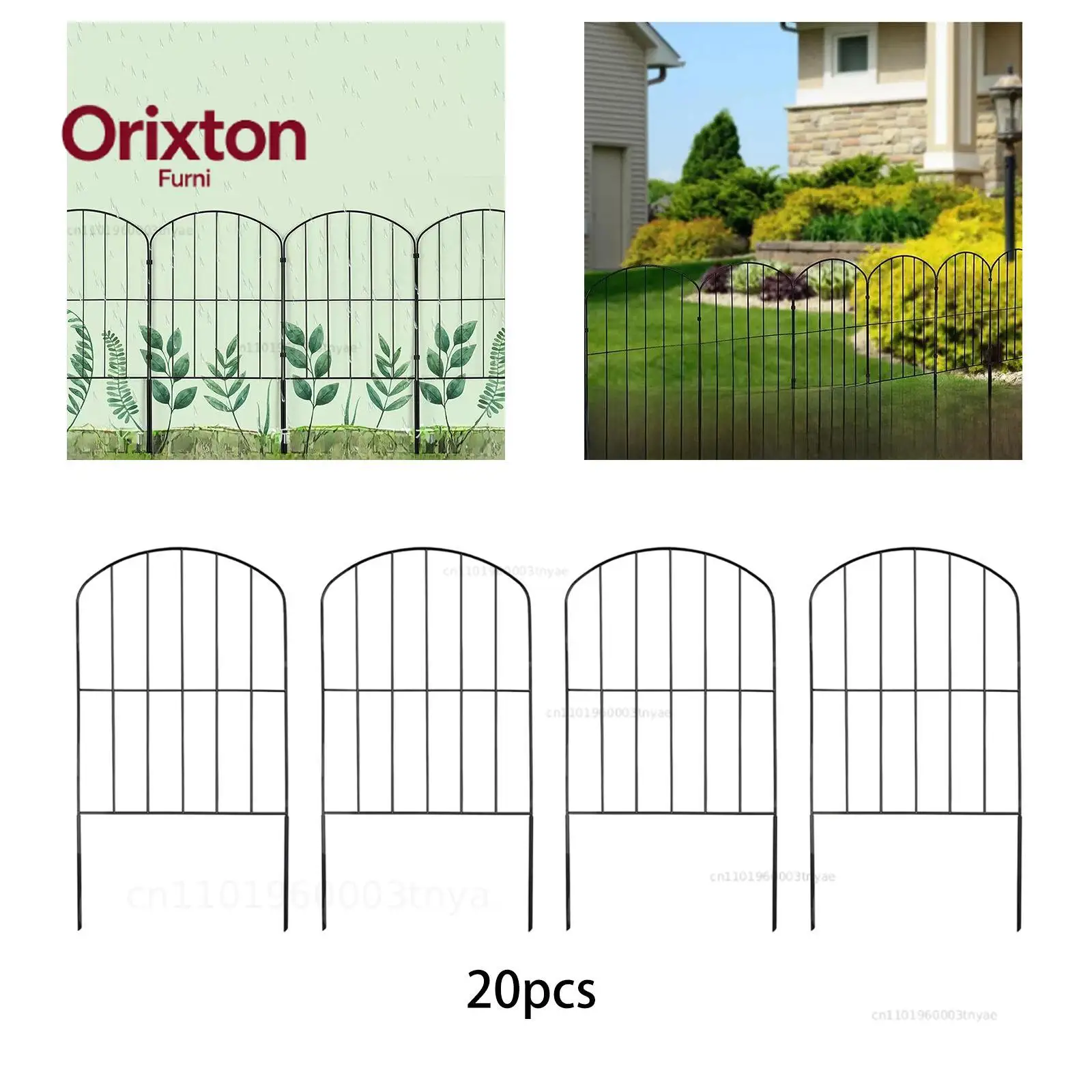 20Pcs Garden Fence Panels Practical Easy to Use Wear Resistant Convenient Accessories for Outdoor Outside Porch Lawn Flower Bed
