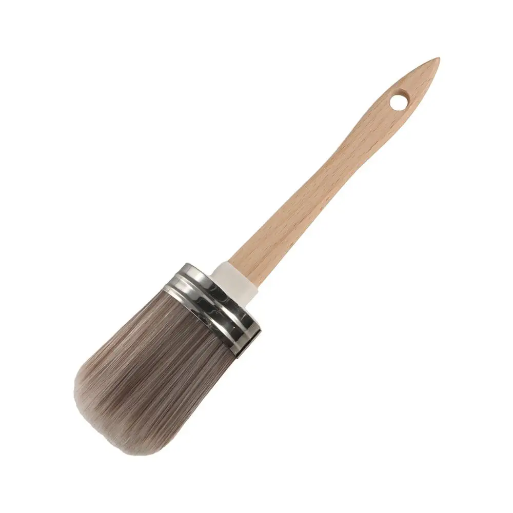 Elliptical brush head Paint Brush Thickened Wooden handle Industrial Paint Brush Apply evenly Chemical fiber Wall Brushing Tools