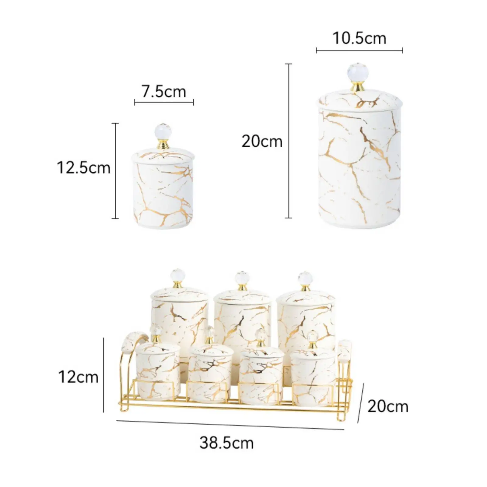 Kitchen Canister Set Easy to Clean Ceramic Storage 5 Kitchen Canister Set Easy to Clean Ceramic Storage