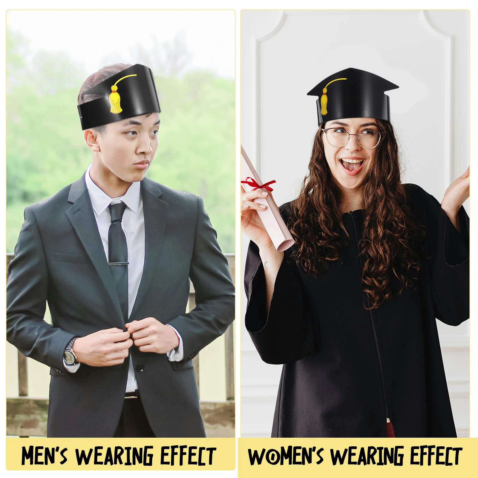 12 Pcs Paper Graduation Crowns Doctor Hat Graduates Decors Kids Caps Baby Supplies