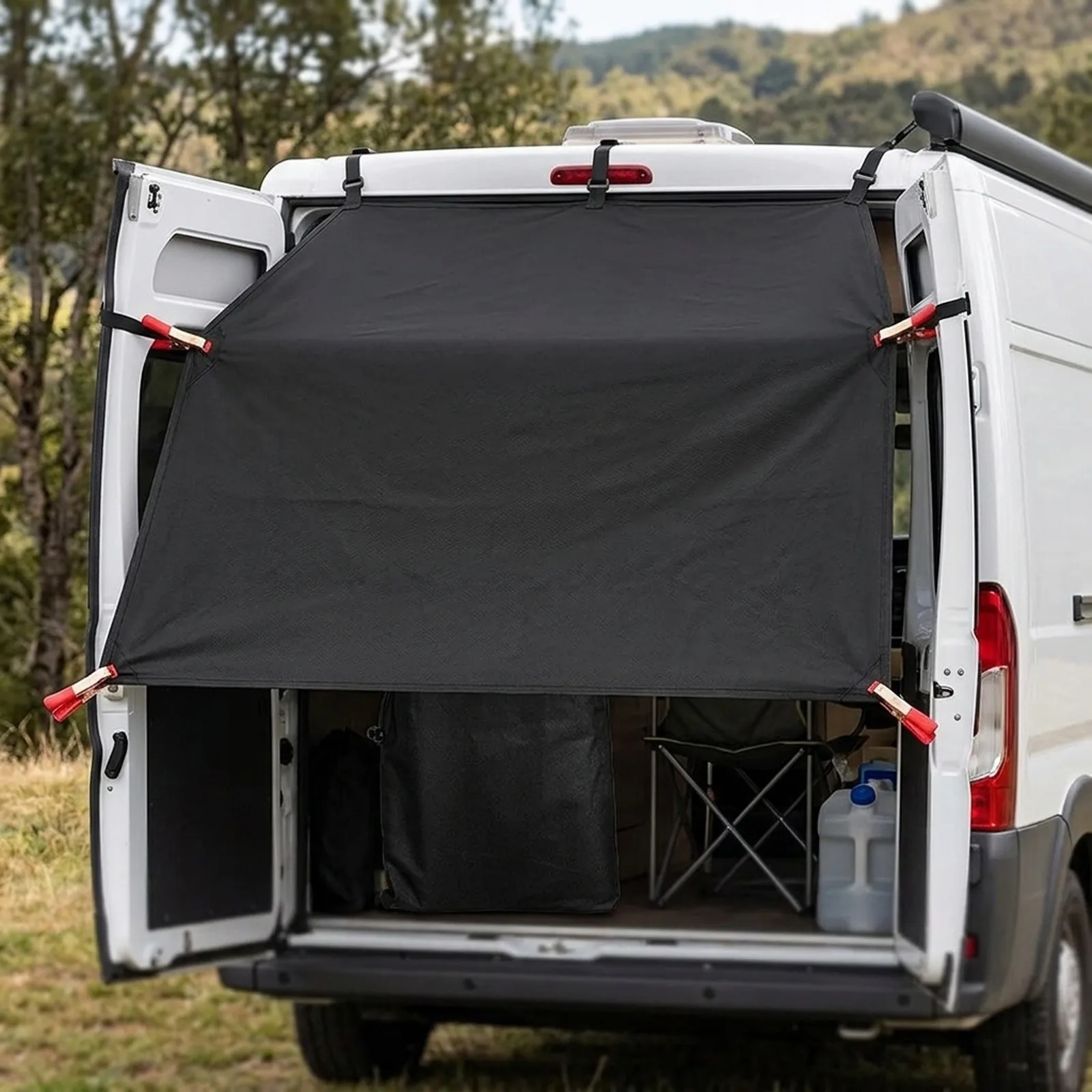 RV Barn Door Cover Barn Door Awning Cover Weather Protection Easy To Use Working At The Rear Of The Vehicle RV