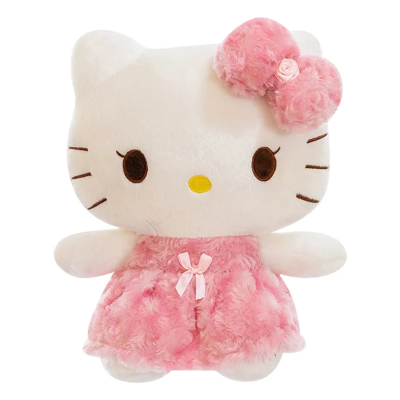 Mainan boneka Hello Kitty Kawaii 60cm, boneka lembut Anime kartun mawar ukuran besar, bantal hadiah ulang tahun anak Anime