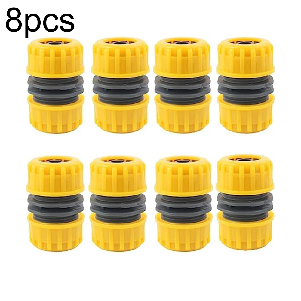 Hose Repair Coupling Set 8 Pieces Compatible With For 1/2 Inch Garden Hoses For Extending Or Fixing Damaged Water Lines