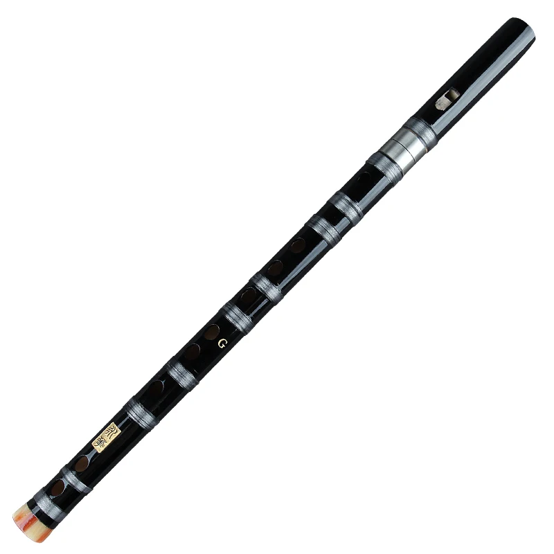 Bamboo Clarinet Vertical Flute Musical Instruments Transparent Line Chinese Handmade Woodwind Instrument C, D, F, G Key Brown