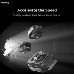 SmallRig HawkLock H18 Quick Release Support with Cold Shoe H21 Quick Release Mount Plate Kit H38 Arca-Swiss Mount Plate 4500