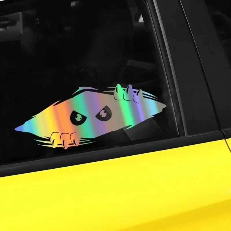 

Гравировка креативных глаз, автомобильная наклейка, забавные наклейки, виниловые водонепроницаемые наклейки для украшения окна, бокового кузова, универсальный стиль