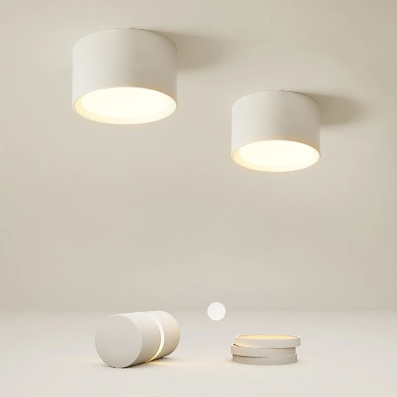 Nordic Modern Ceiling Lights Surface Mounted Spotlight Three Light Color Conversion Downlight Indoor LED Lighting Lamp Luminaire