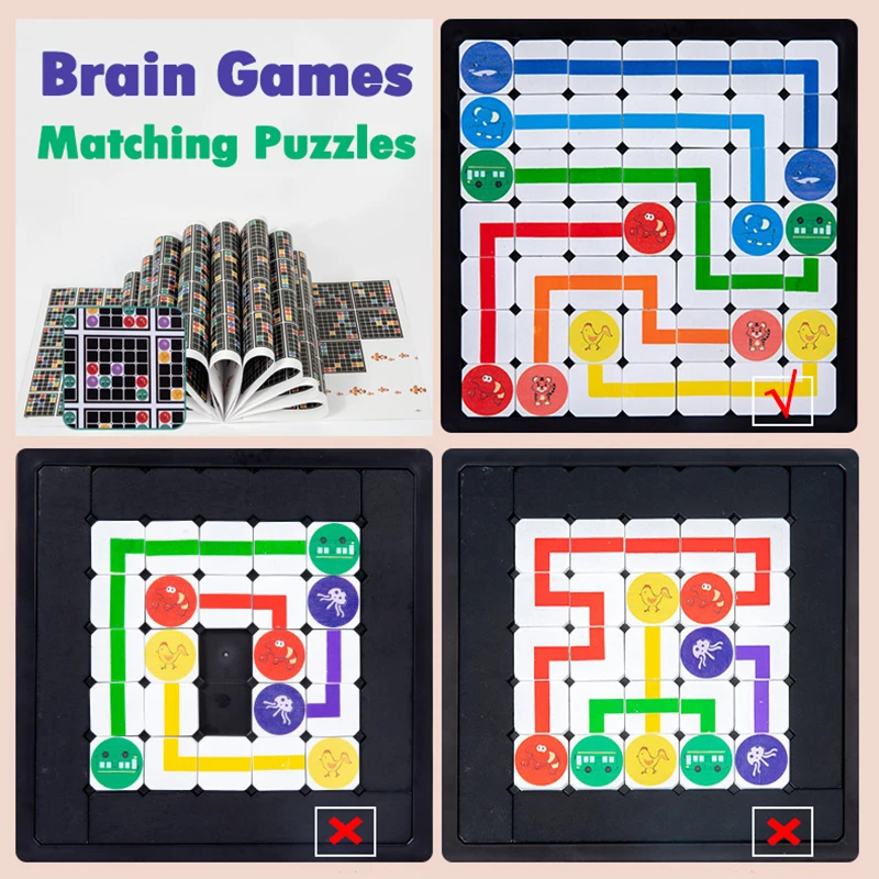 Connected Logical Thinking Matching Puzzle Games Kids Education Toys Brain Teaser Jigsaw Board Game Parent-child Interactive Toy