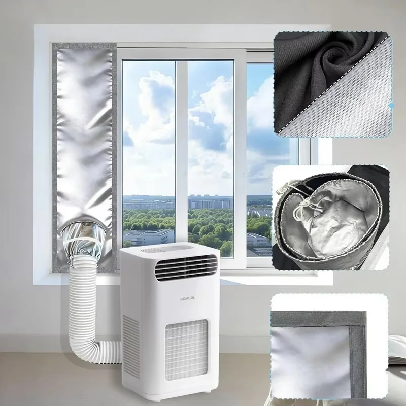 Portable Air Conditioner Window Seal Cloth Universal AC Window Vent Kit Waterproof Window Seal Plate for Mobile Air Conditioning