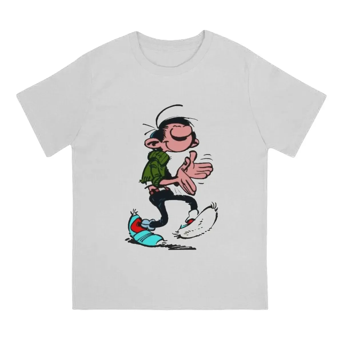 Gaston Lagaffe Anime Bravo Raoul Tshirt Graphic Men Tops Vintage Fashion Summer Polyester Streetwear Harajuku T Shirt