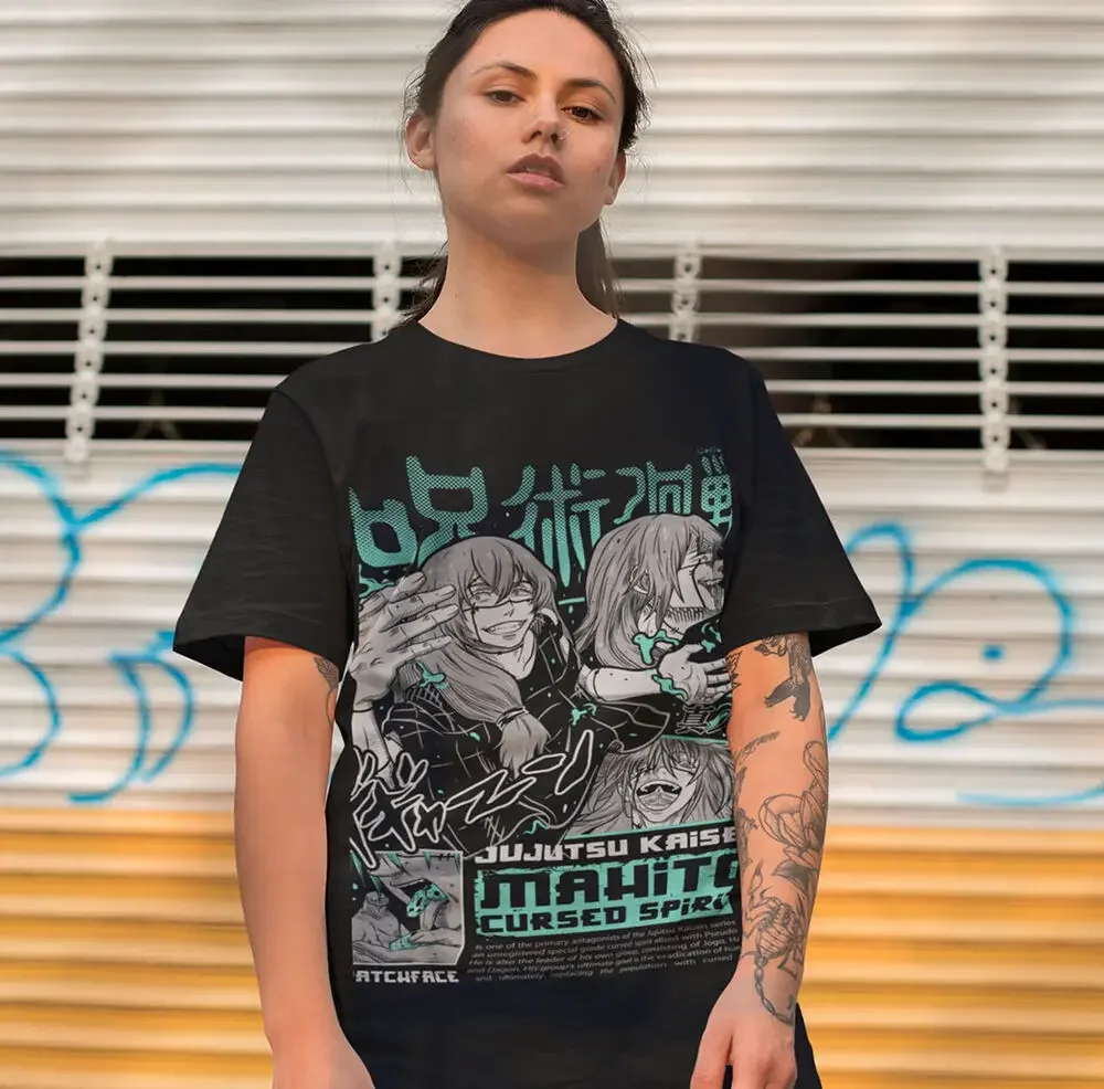 Mahito T-shirt Jujutsu Kaisen Fushiguro Toji horreur Anime cadeaux chemise toutes tailles