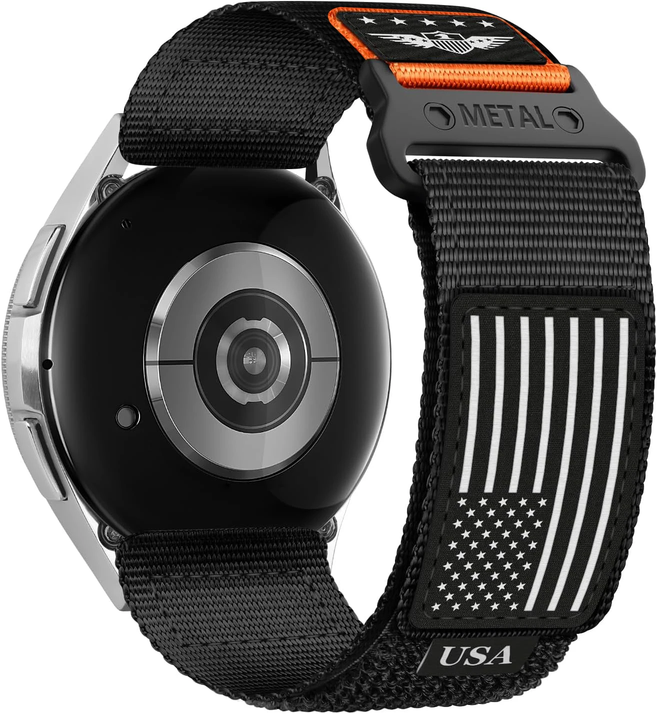 22mm Hook Loop Nylon Band for Garmin 265/255/Venu 2/3/4 45mm, for Samsung GW3/Gear S3, Lightweight Sport Replacement Strap