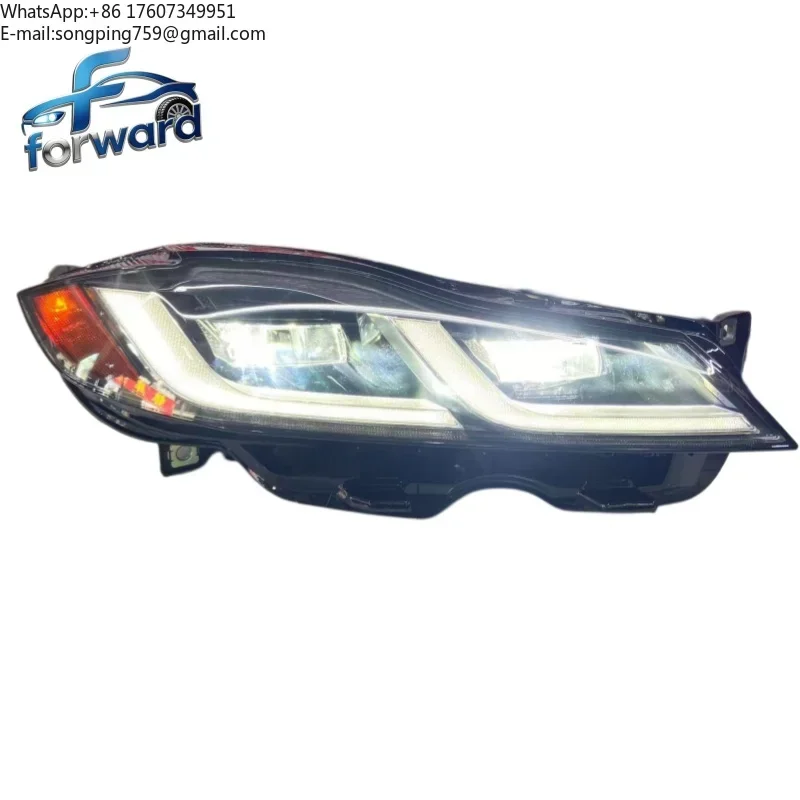 For Jaguar XF XFL 2016-2020 LED Headlight Assembly US Spec Dual Projector Lens Double J DRL Amber Reflector Plug & Play
