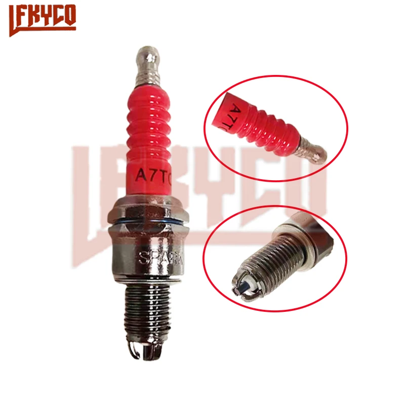 

1/2/3/4/5PCS RACING 3 Electrodes A7TC Spark Plugs for Motorcycle GY6 50CC 70CC 90CC 125CC 150CC ATV MOPED SCOOTER Dirt Bike Kart