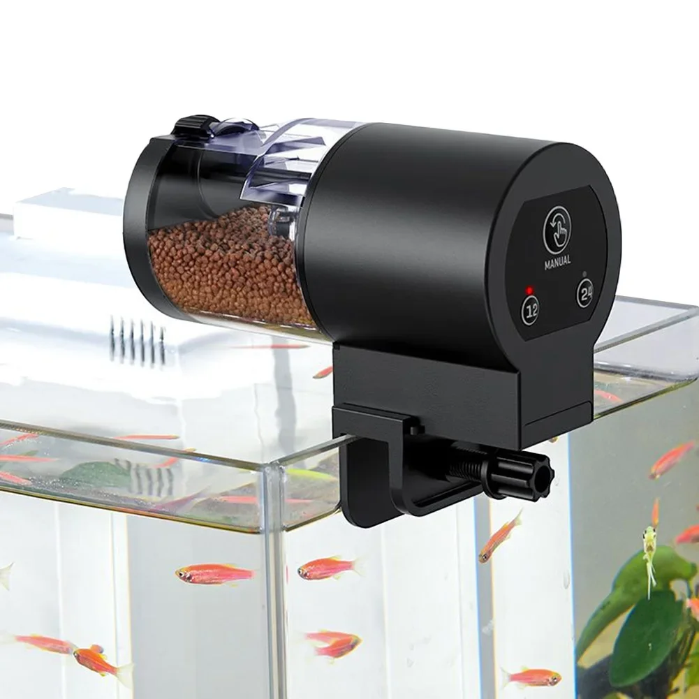 Automatic Fish Tank Feeder Digital Timer Food Dispenser For Aquarium Pond Turtle Intelligent Control Vacation Feeding Device