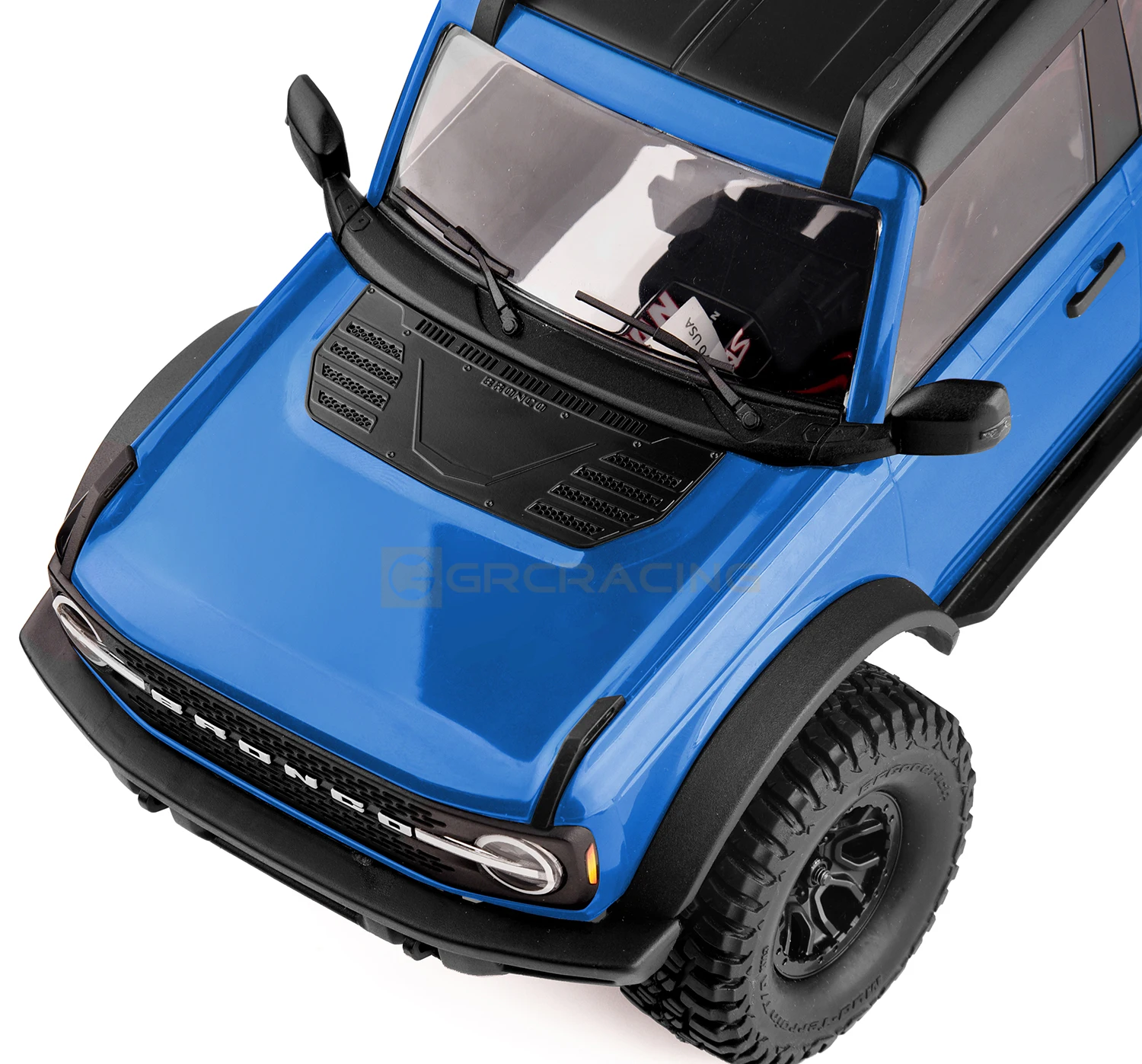 Haubendekoration F-Stil Edelstahl Simulation Auto Shell Metall Schutzfolie G179fs für 1/18 Traxxas Trx-4m Bronco Trx4m – Detail 4