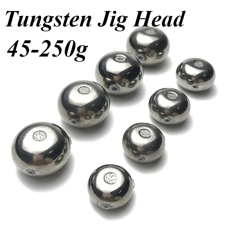 45g-250g 97% Solid Tungsten Tairaba Sea Fishing Fast Sinking Saltwater Jigs Head Bait Solid Fishing Lure