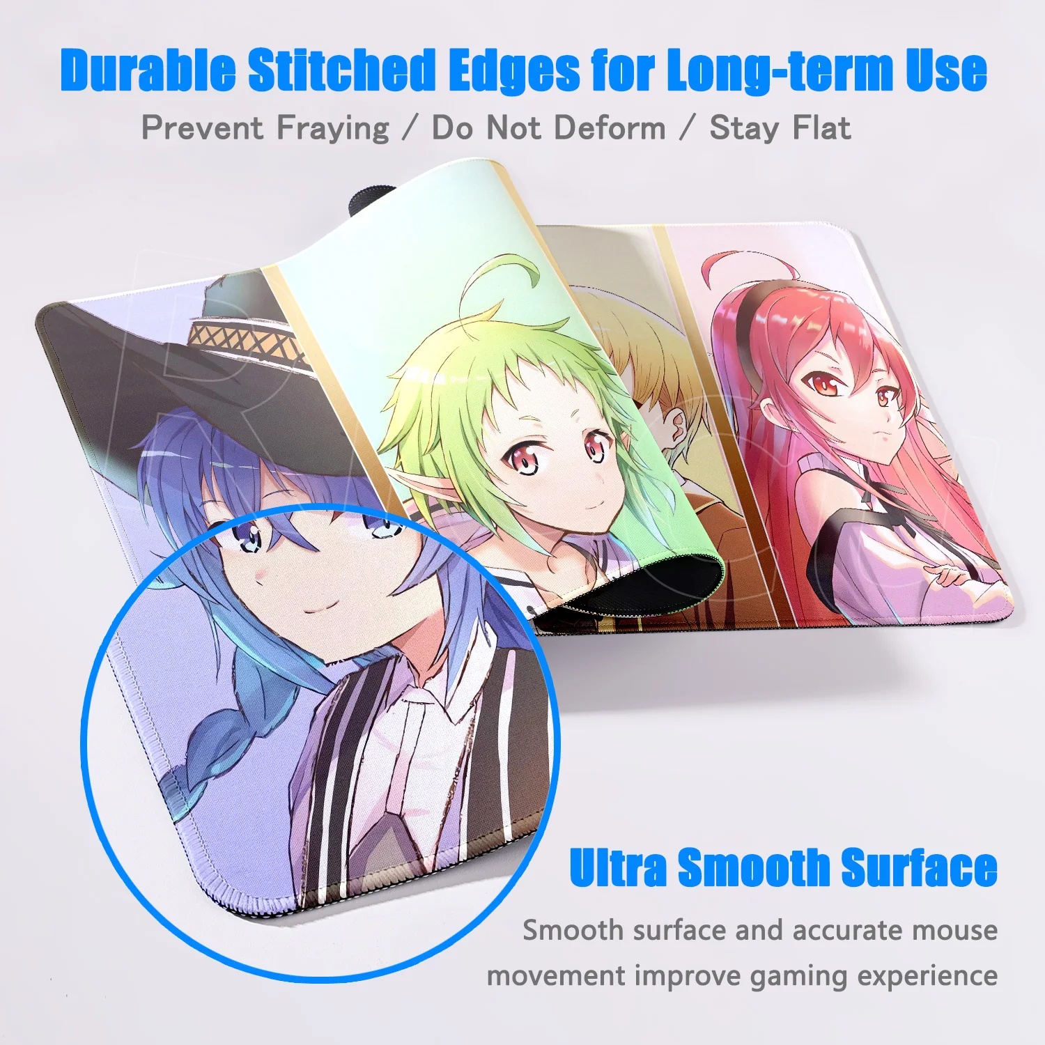 Mushoku Tensei Jobless Reincarnation Anime Mousepad Large Gaming Roxy Mouse Pad PC Laptop XXL Computer Keyboard Tablet Desk Mats
