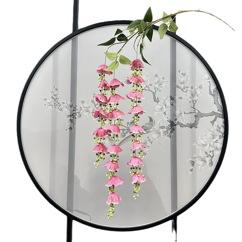 142cm 3 Forks Lily of The Valley Artificial Flowers Home Decor Wedding Road Leads Party Ceiling Flower Arrangement Decoration