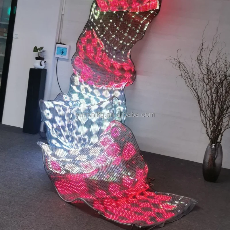 P15/P20/P30 Drone Show Vliegende LED Mesh Display Scherm Opvouwbaar LED Magic Carpet Scherm Drone Show Hologram Vliegende Display