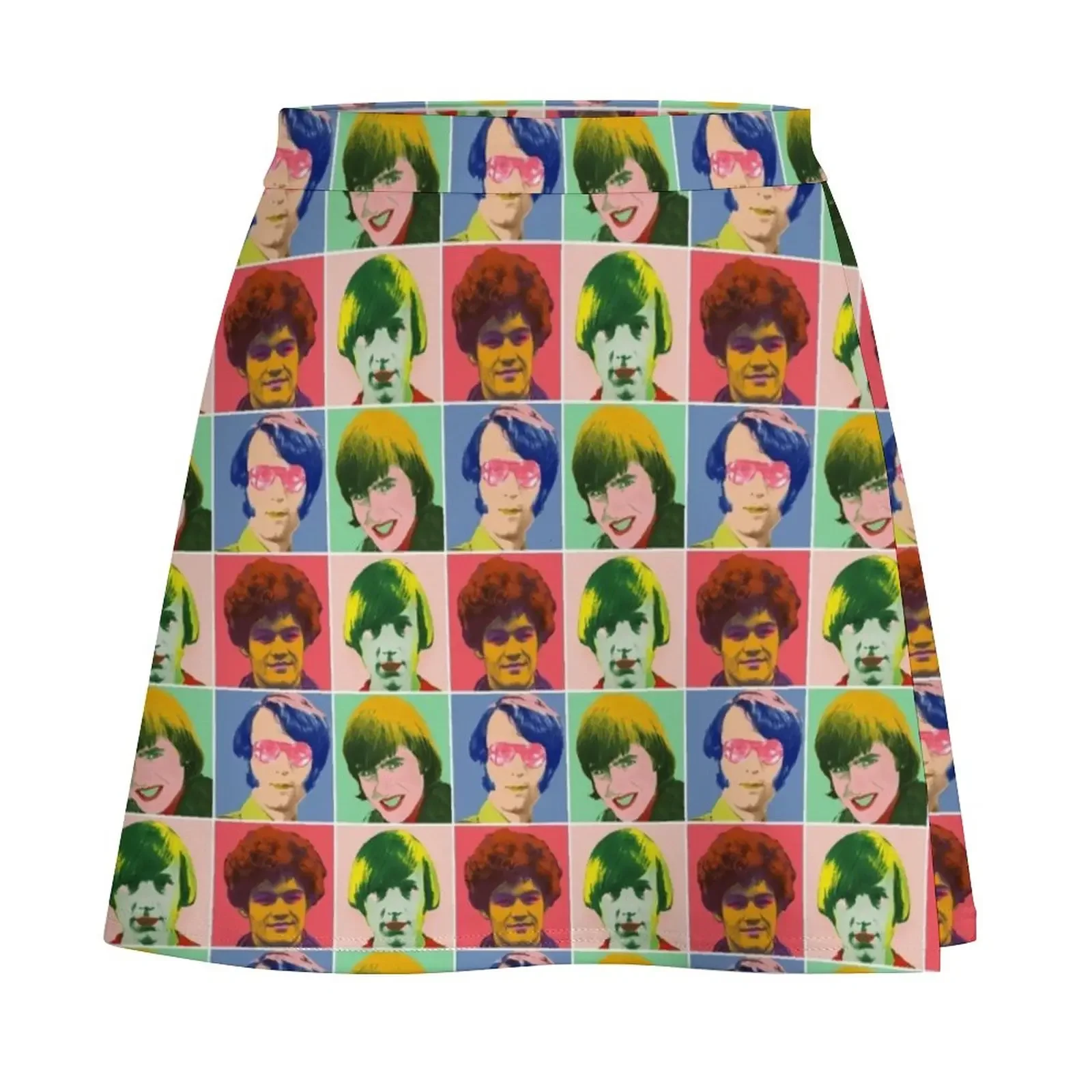 Warhol Monkees (Checkered) Mini Skirt School skirt Korean clothing summer clothes Womens dresses Mini Skirt
