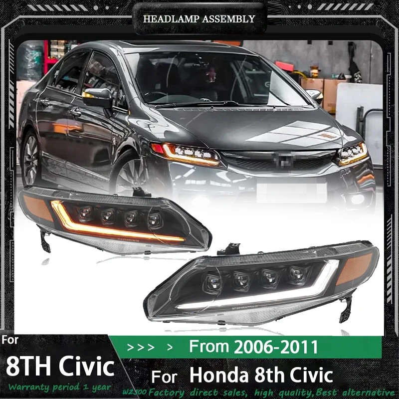 

Car Lights For Honda Civic 8th Headlight Taillight 2006-2011 LED Projetor head Lamp Daytime Running Light Automotive Accessories