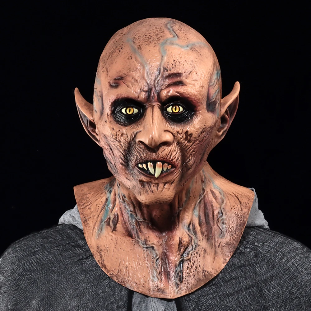 

Vampire Nosferatu Mask Cosplay Horror Demon Killer Orlok Bloody Latex Helmet Halloween Carnival Party Costume Props