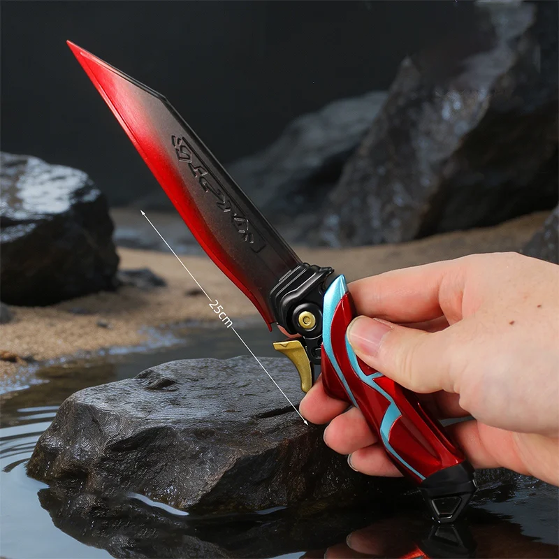 25cm Valorant Etched Blade Metal Ornament Model Alloy Collectible Toy Galactic Meridian Figurine Game Cos Knife Toy Sword Gifts view 3