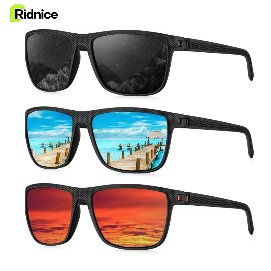 

Ridnice Polarized Sunglasses for Men, UV400 Lightweight Cycling Sun Glasses with UV Protection for Fishing Driving Running bike