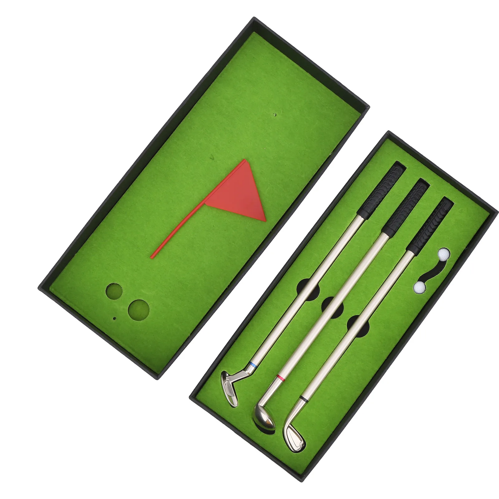 Mini Desk Games Box Green Driving Range with   Pens Balls Flag Gift Desktop Decor   Putter Pen