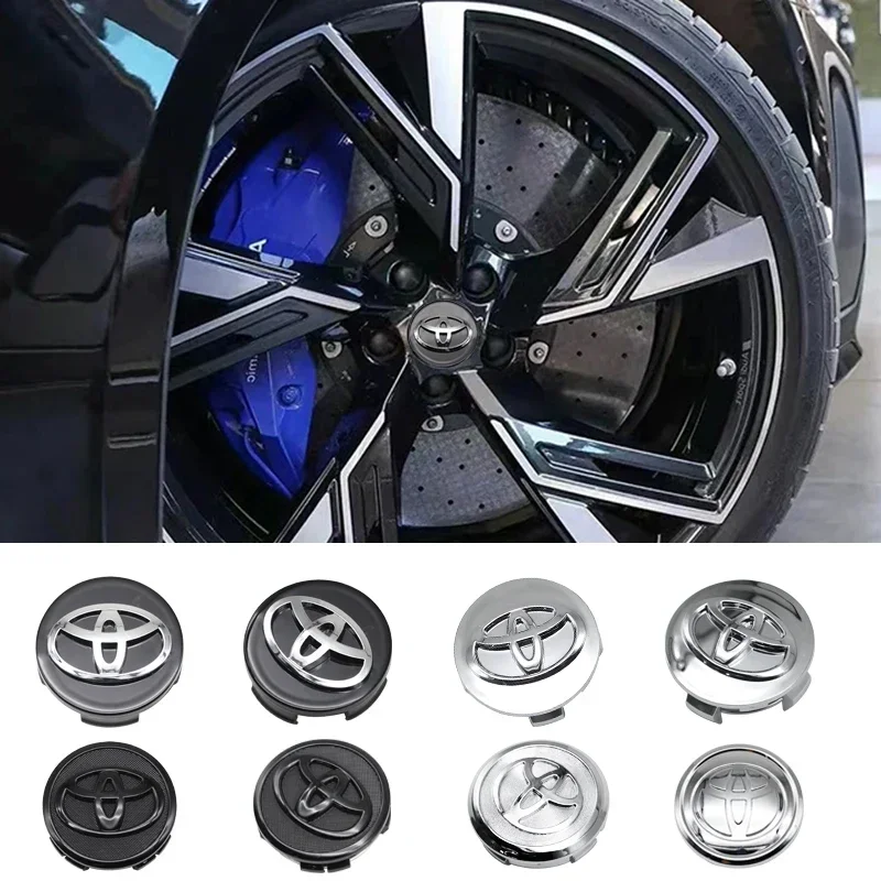 4pcs 57mm/62mm Car Tyre Wheel Center Hub Cap Badge Logo Rim Emblem For Toyota Corolla Camry Yaris CHR Rav4 Auris Verso Avalon