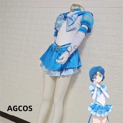 AGCOS Custom Size Moon Mercury Mizuno Ami ãŋããŪ ããŋ Cosplay Costume Woman Christmas Uniforms Dress Anime Outfits Cosplay