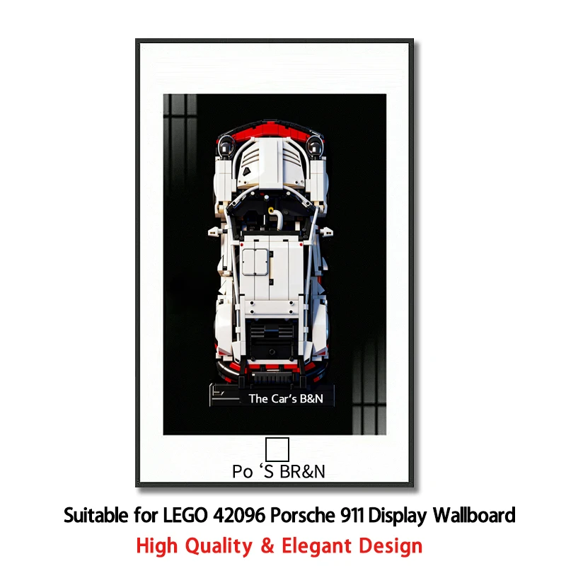 

NEW Display Wallboard with Frame Suitable for LEGO 42096 Porsche 911 building block car model Wall Mount Display box