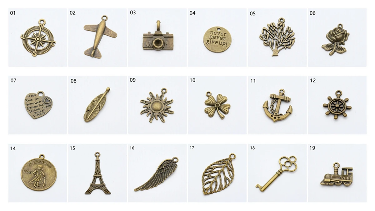 Vintage Metall Anhänger Bronze Diy Charm Sternzeichen Astro Zitat Lesezeichen Anhänger Tagebuch Dekoration Halskette Ornament – Detail 4