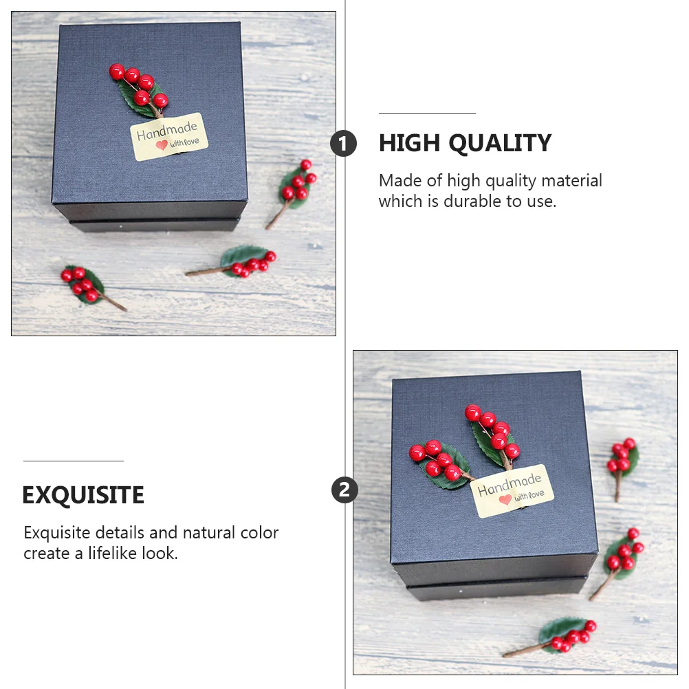 

10Pcs Simulation Red Berries Christmas Decor Safe Use DIY Flower Arrangement Party Supplies Artificial Berries Plant