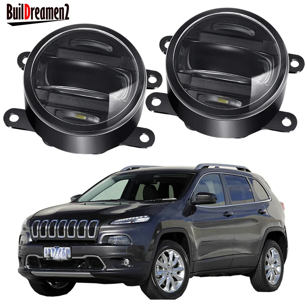 

2IN1 Design 30W LED Fog Light Assembly + DRL 8000LM Aluminum Car Fog Daytime Running Lamp For Jeep Cherokee KL 2014 2015 2016