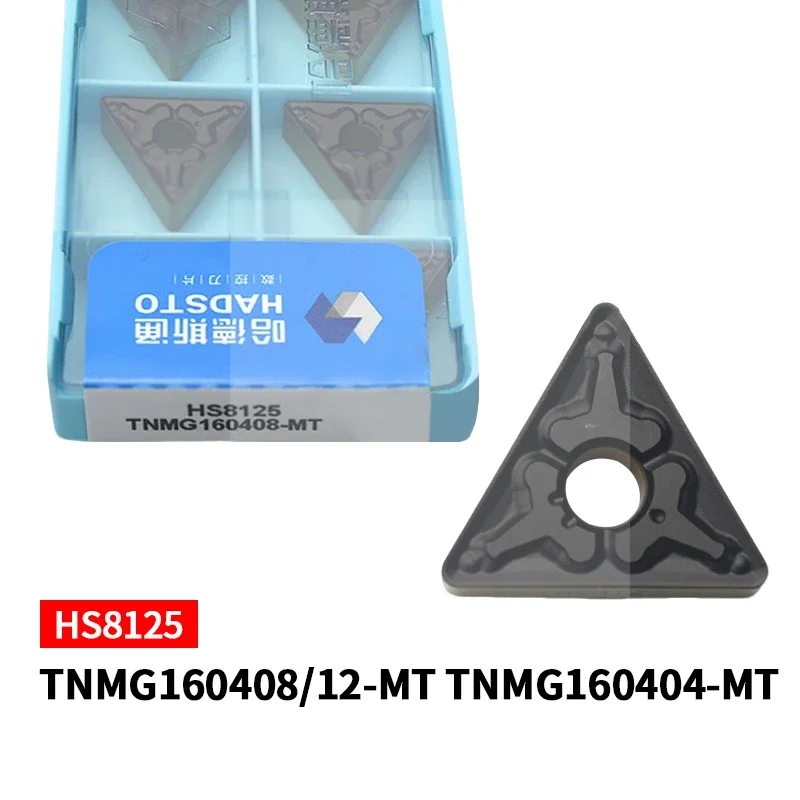 

10 шт. оригинальных твердосплавных плашек HADSTO TNMG160404-MT TNMG160408-MT TNMG160412-MT HS8125 для токарной обработки стали