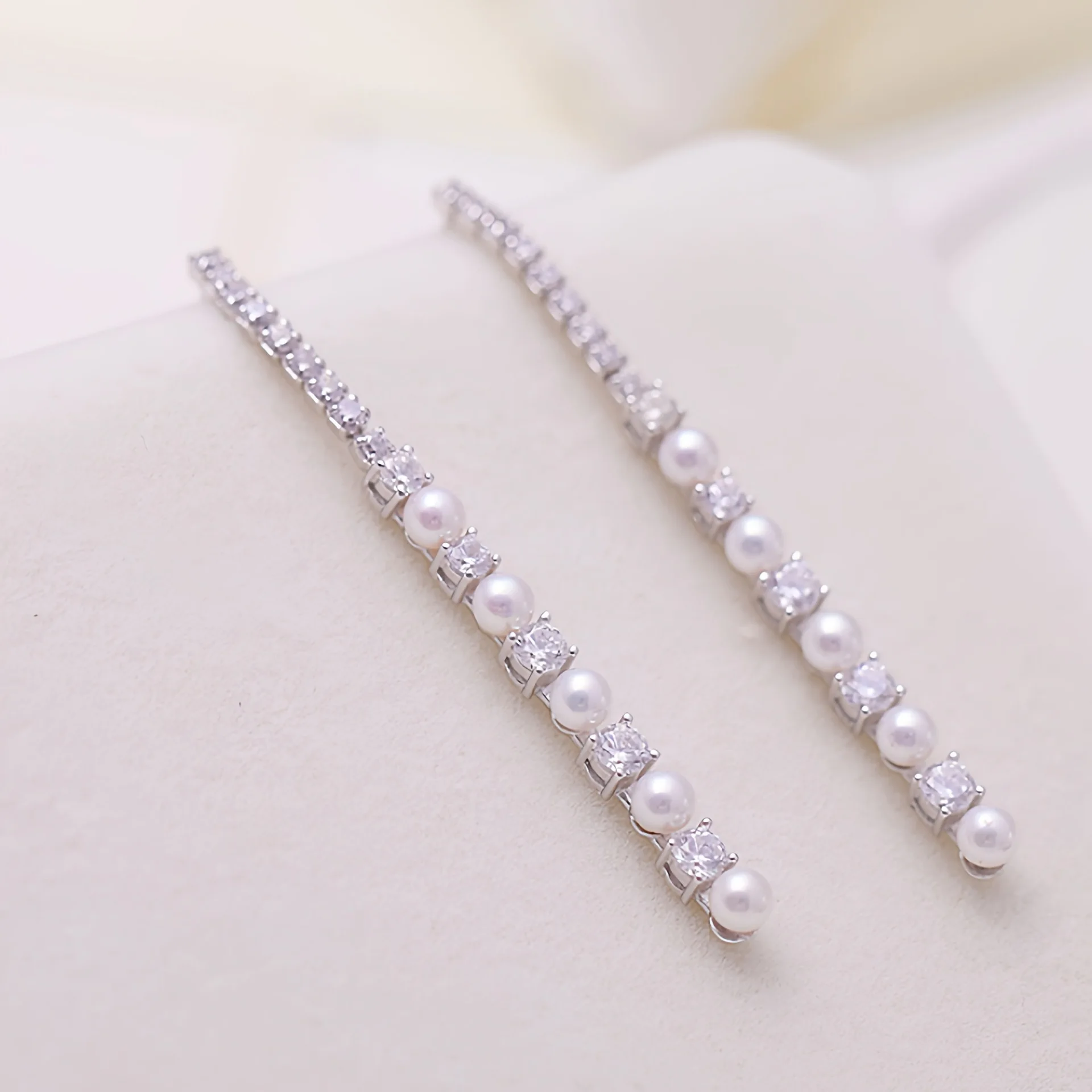 

S925 Sterling Silver Earrings Base Findings Mountings Jewelry Mounts Fittings Accessories for 3-4.5mm Pearls 3 pairs/lot