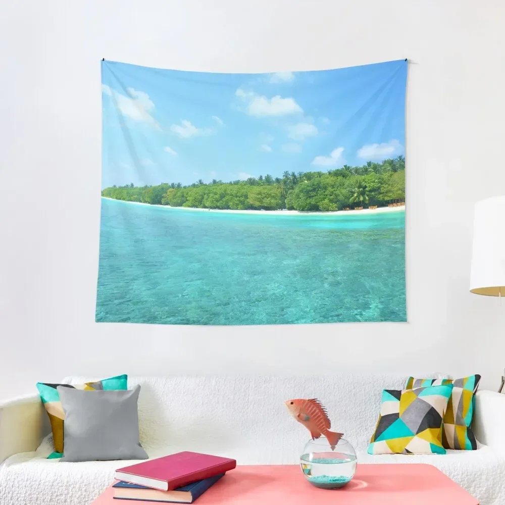 

Tropical vibes on an idyllic tropical island Tapestry Outdoor Decoration Aesthetic Room Decor Decoration Aesthetic Tapestry