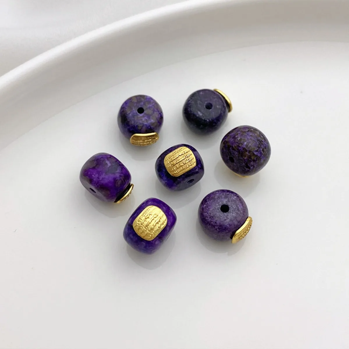 Natural Fusen Red Soil Agarwood Wheel & Apple Beads, Mini Dangle Charms DIY Bracelet Necklace Jewelry Making Supplies view 4