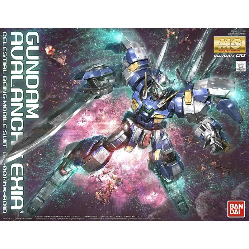 Bandai Original GUNDAM Anime MG 1/100 Avalanche Exia Action Figure Assembly Model Toys Collectible Model Gifts for Children