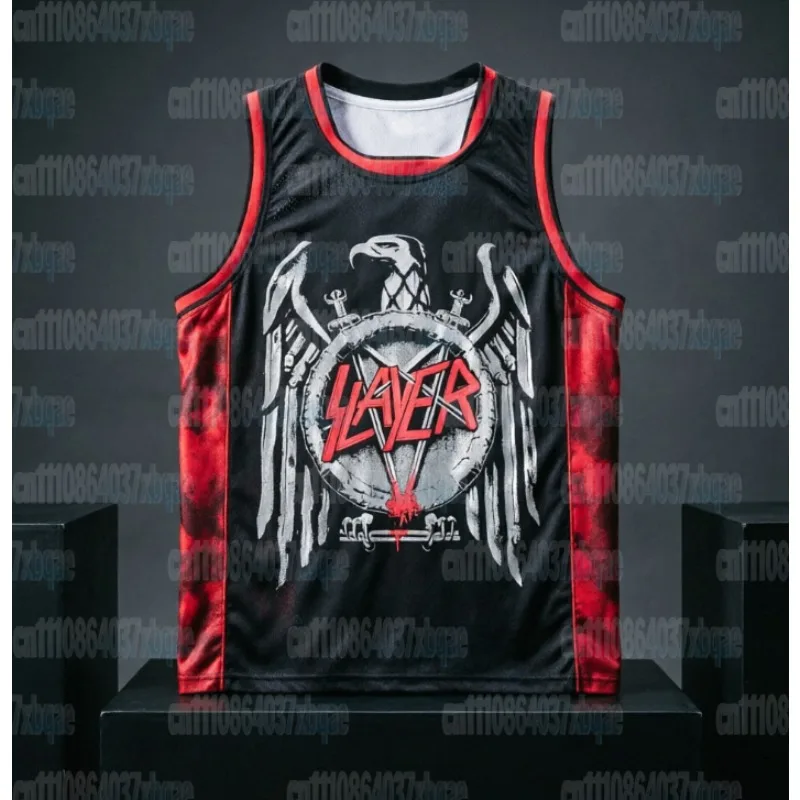 Metallica Ride The Lightning 84 Basketballtrikot Ärmellose Weste 3D-Gedruckte Heavy Metal Rock Sportweste Familien-Outfit